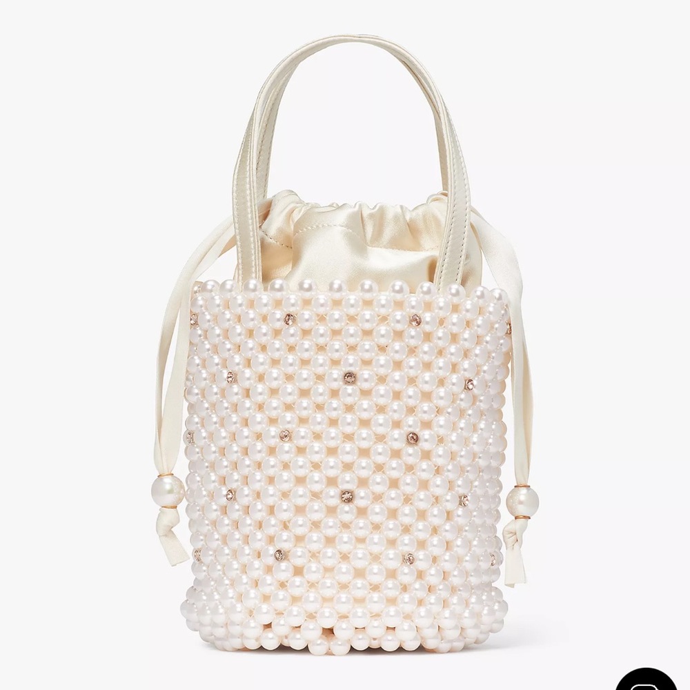 NEW Kate Spade Purl Pearl Embellished Small Bucket Bag (Dust Bag Included)
